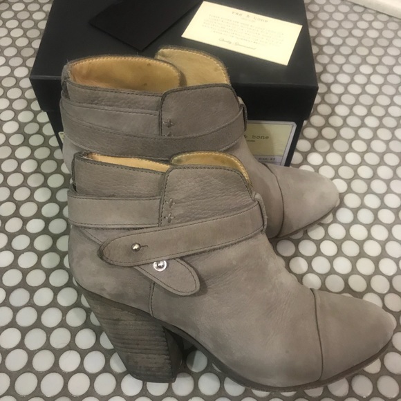 Rag & Bone Harrow Boots Booties Sz 37 or 7 Gray - Picture 1 of 5